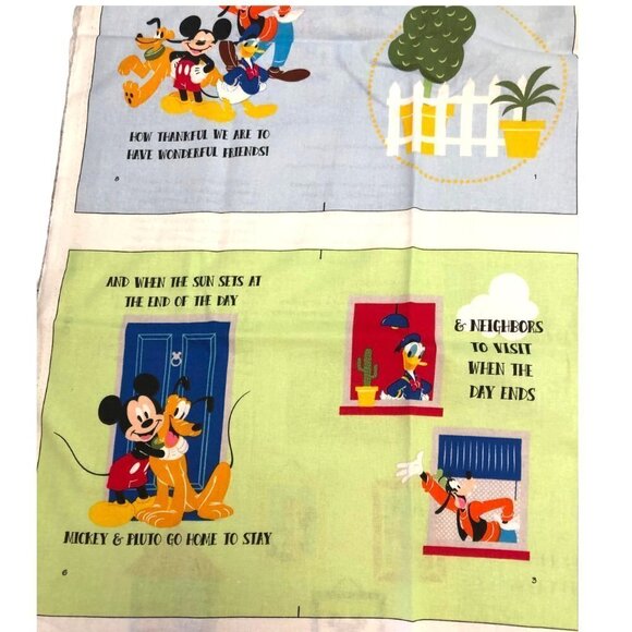 Disney Welcome Home Mickey Soft Book Fabric Panel Donald Pluto Springs Creative - Picture 3 of 6